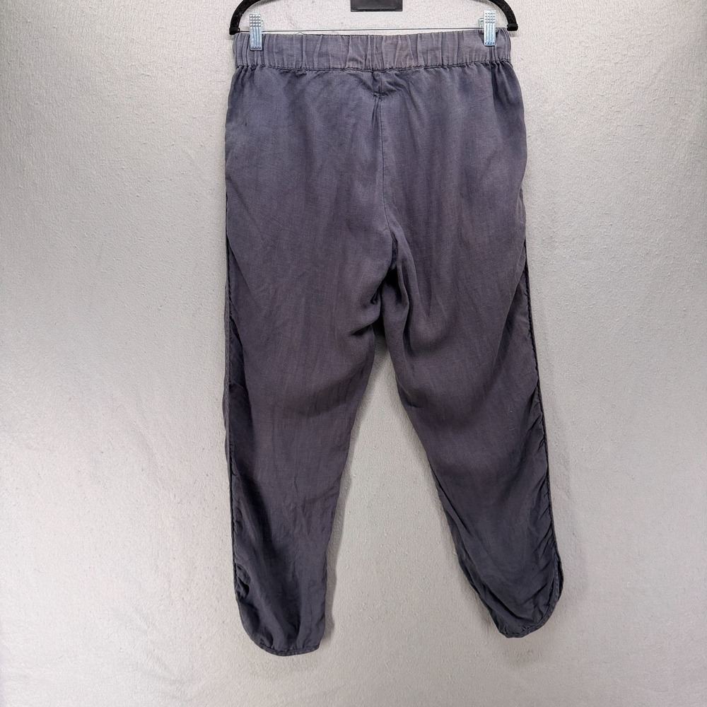 Caslon Pants Women S 100% Linen Jogger Lagenlook Coastal Beachy Minimalist Capri - Picture 2 of 11